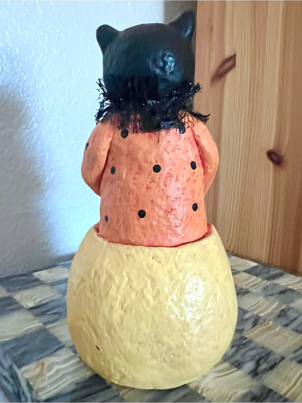 World Market Vintage Halloween Black Cat on the Moon LED Light Up Decor - Picture 8 of 9